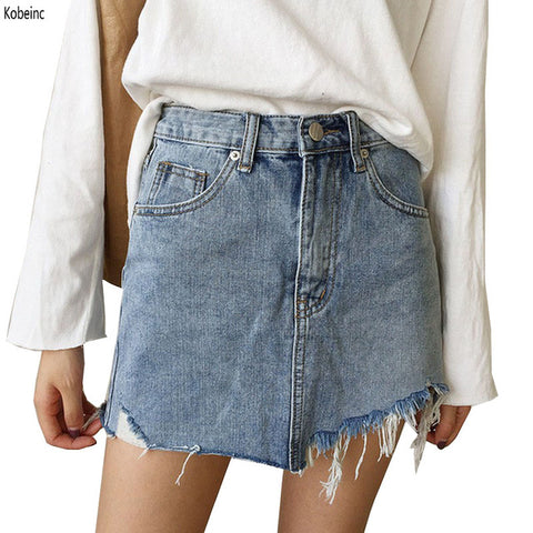 Jeans Skirt Women High Waist