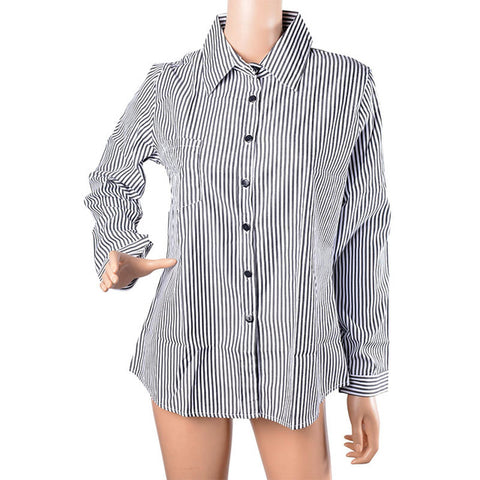 Women Striped Long Sleeve Shirt