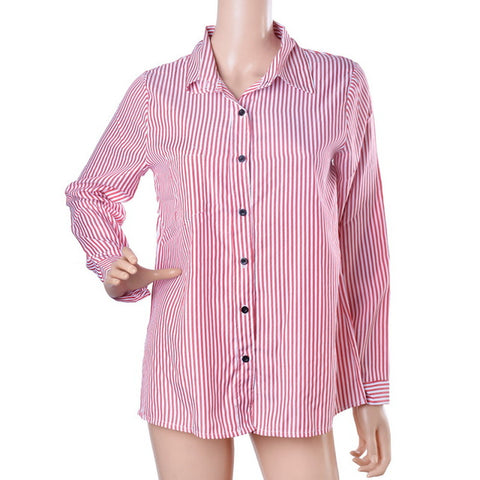 Women Striped Long Sleeve Shirt