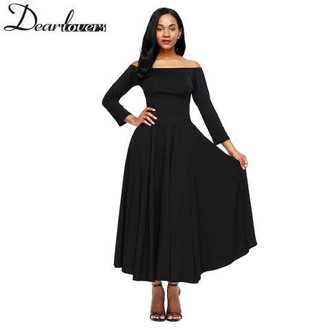 Women Gray Retro High Waist Pleated Belted Maxi Skirt